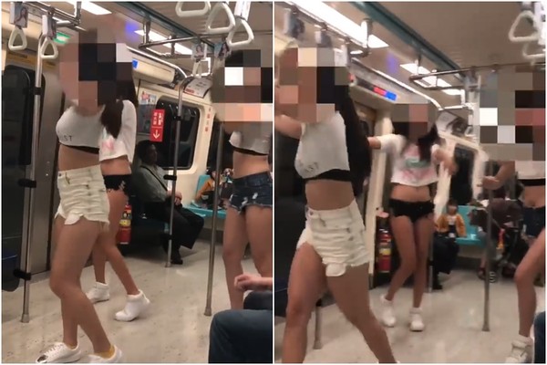 三名少女捷運(yùn)車廂熱舞 乘客抱怨：擾民