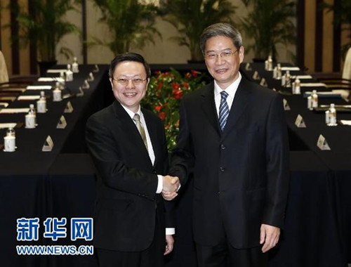 張志軍冀與王郁琦成好友同為兩岸關(guān)系發(fā)展出力