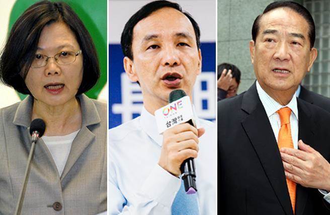 臺灣2016政見會最終場，朱宋夾殺蔡美豬議題。（圖/《中國時報》）