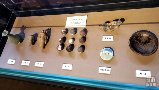 △三蘇祠出土文物。(總臺(tái)央視記者李曉周拍攝)