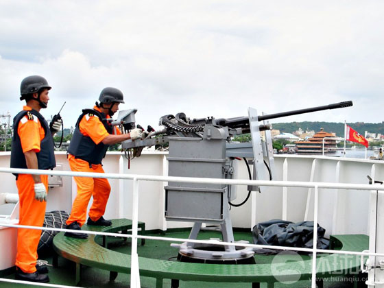 資料圖:臺灣當局派軍艦開赴臺漁船出事海域。