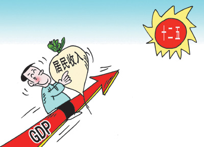 未來(lái)5年，隨著經(jīng)濟(jì)平穩(wěn)較快發(fā)展，城鄉(xiāng)居民收入也將普遍較快增加。制圖：唐春成（人民圖片）